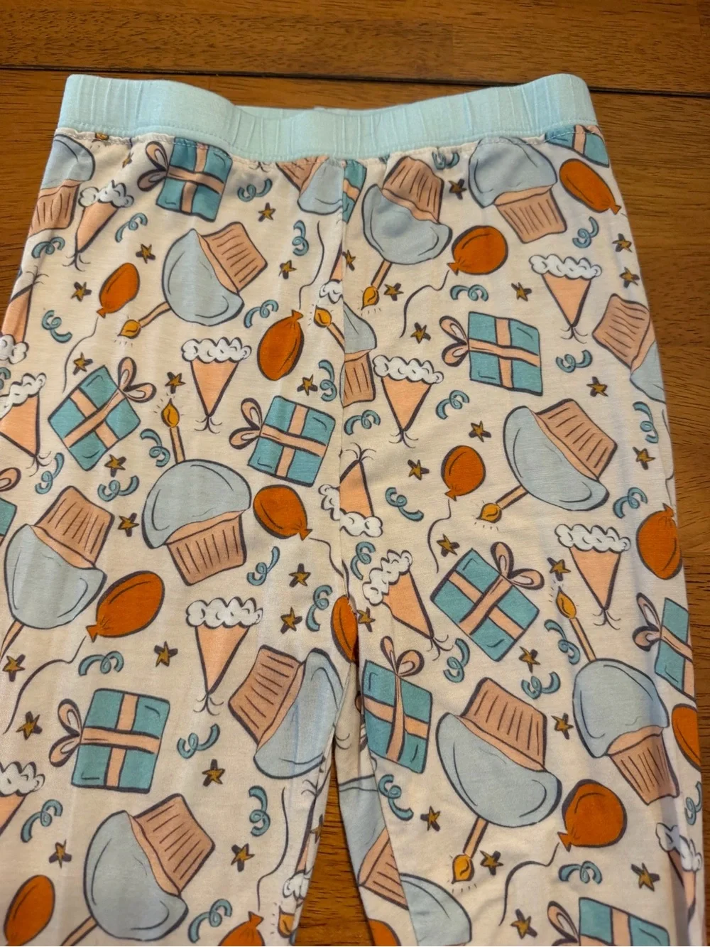 Little One Shop 6/7 Blue Birthday Bamboo Long Sleeve Pajamas